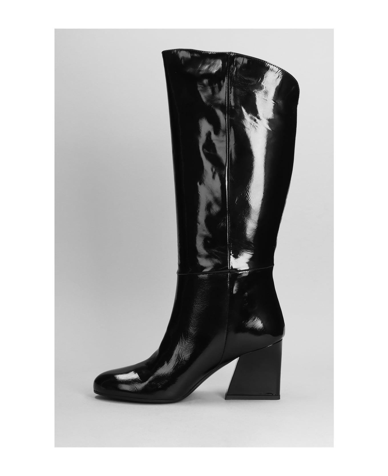 Marc Ellis High Heels Boots In Black Patent Leather - black