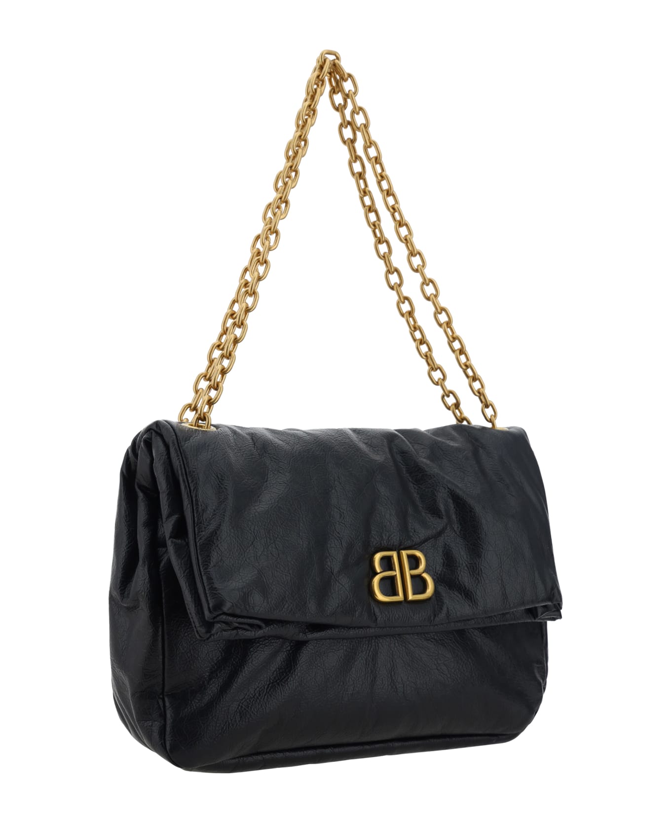 Balenciaga Medium Monaco Shoulder Bag - Black