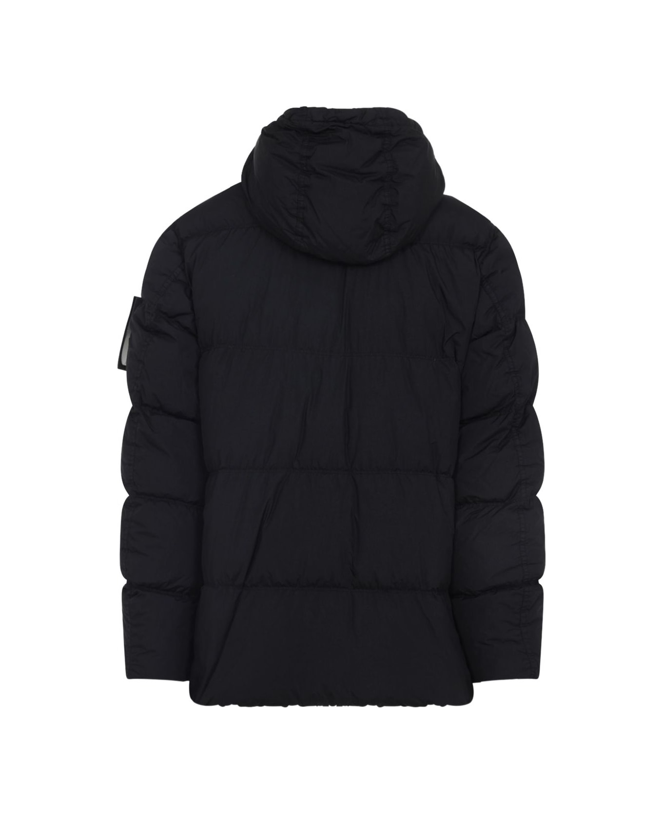 Stone Island Nylon Hooded Down Jacket - Black