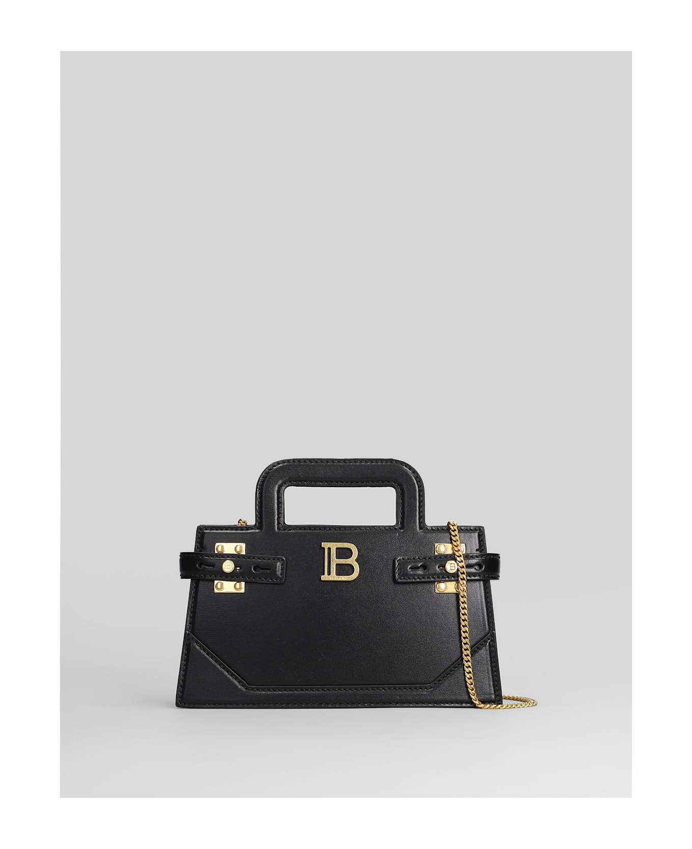 Balmain B Buzz Small Shoulder Bag In Black Leather | italist