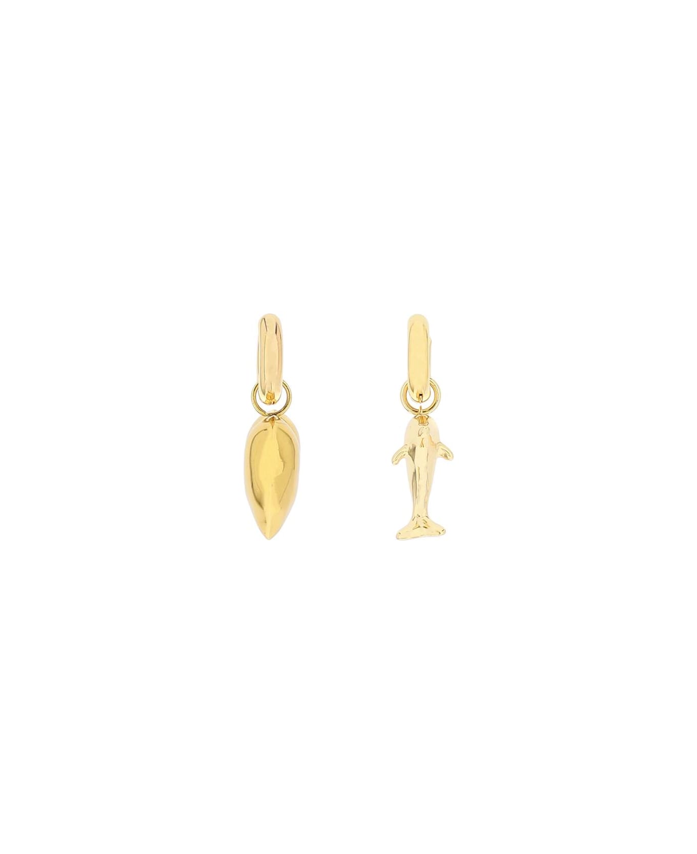 Timeless Pearly Earrings With Charms - GOLD (Gold)
