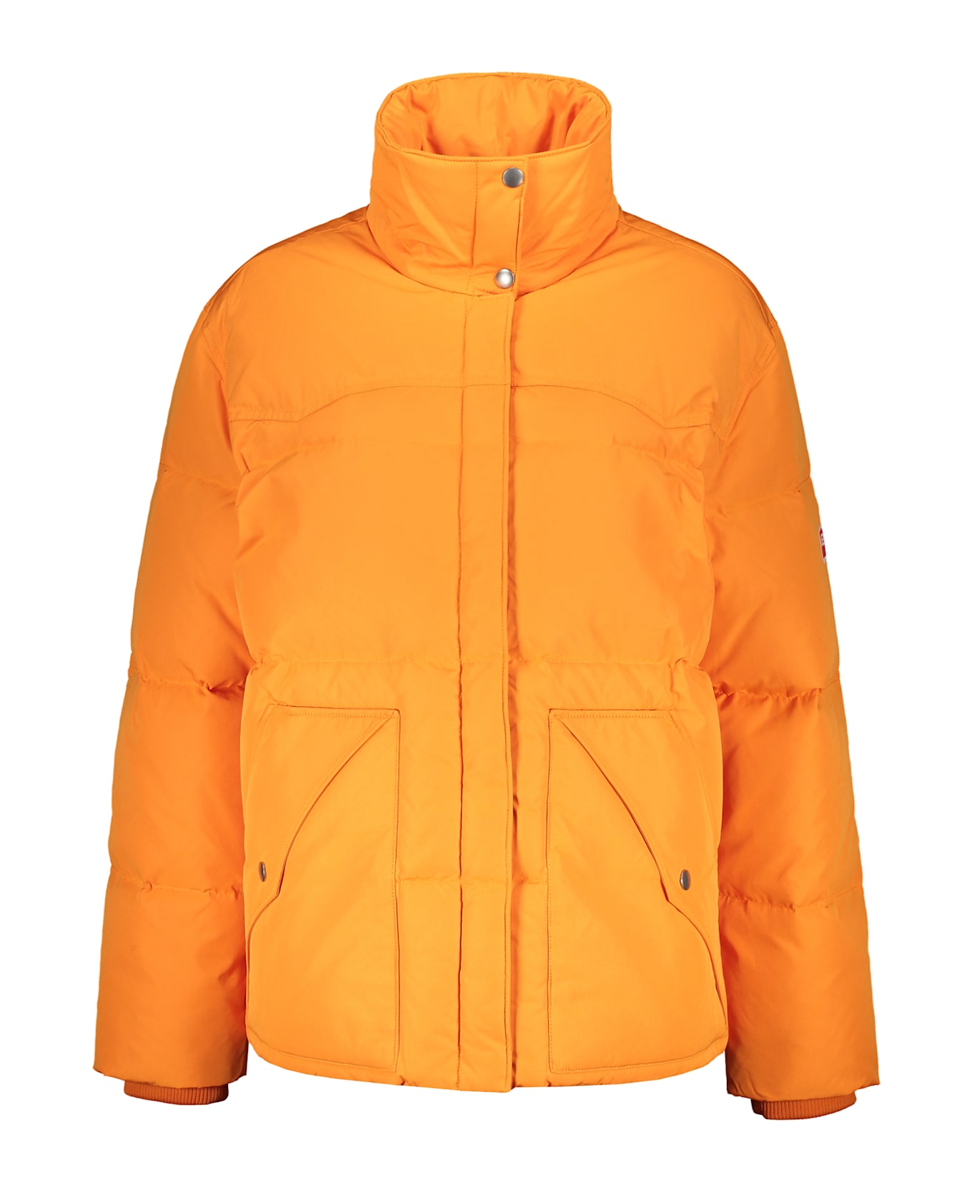 Kenzo Zip And Snap Button Fastening Down Jacket - Orange