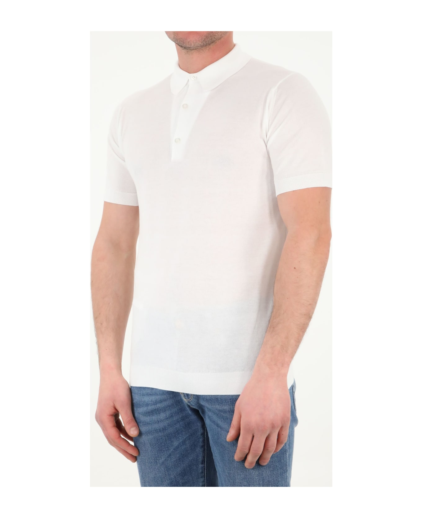 John Smedley Adrian Polo Shirt - WHITE