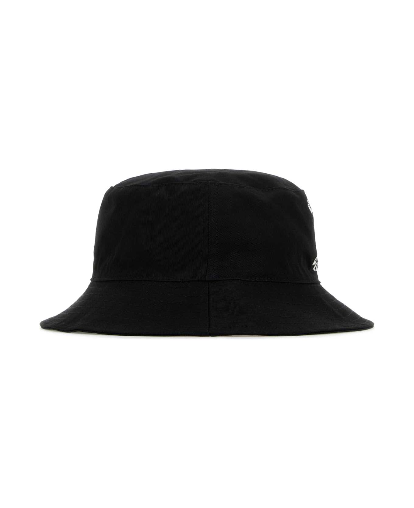 Kenzo Black Cotton Bucket Hat - BLACK