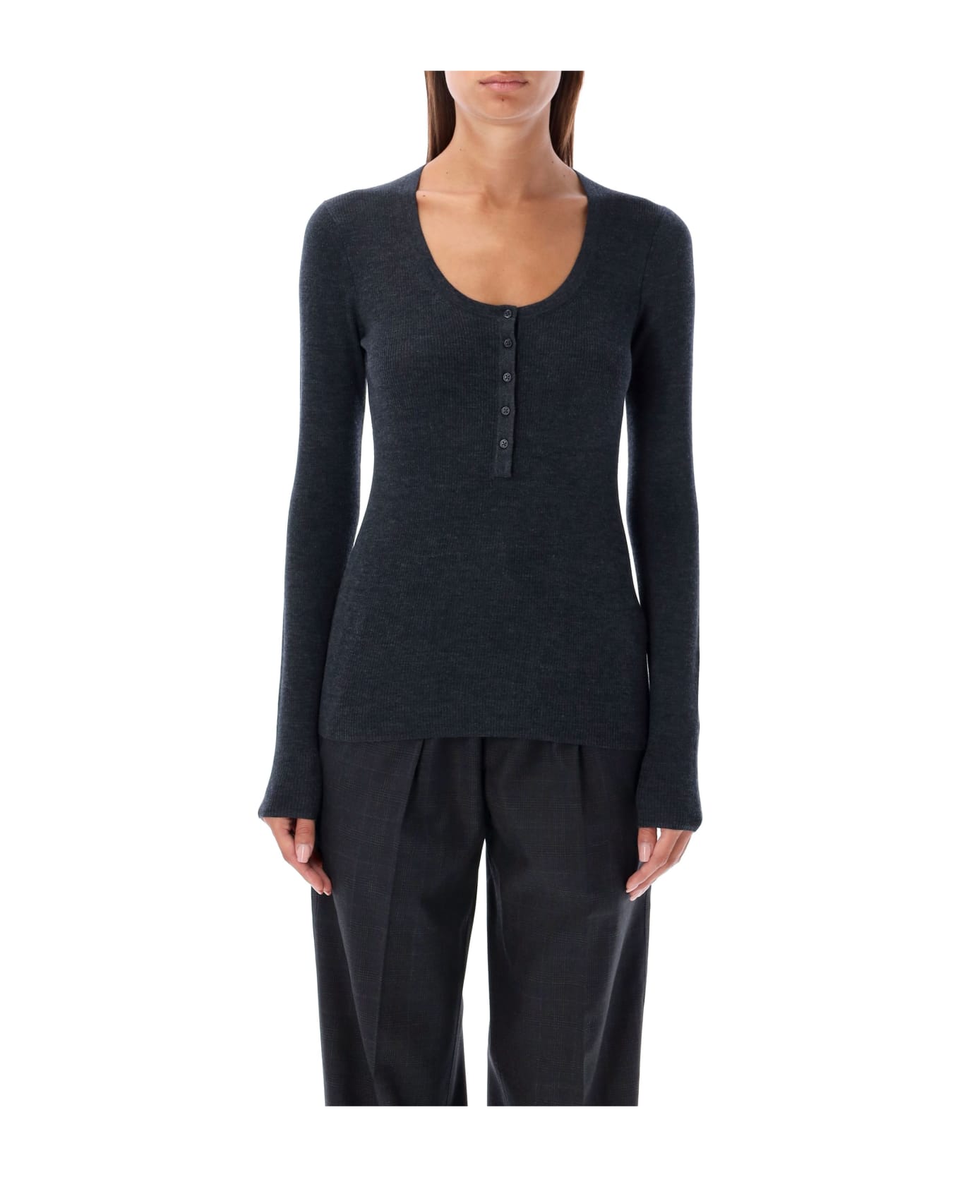 Isabel Marant Estine Serafino Knit - ANTRACITE