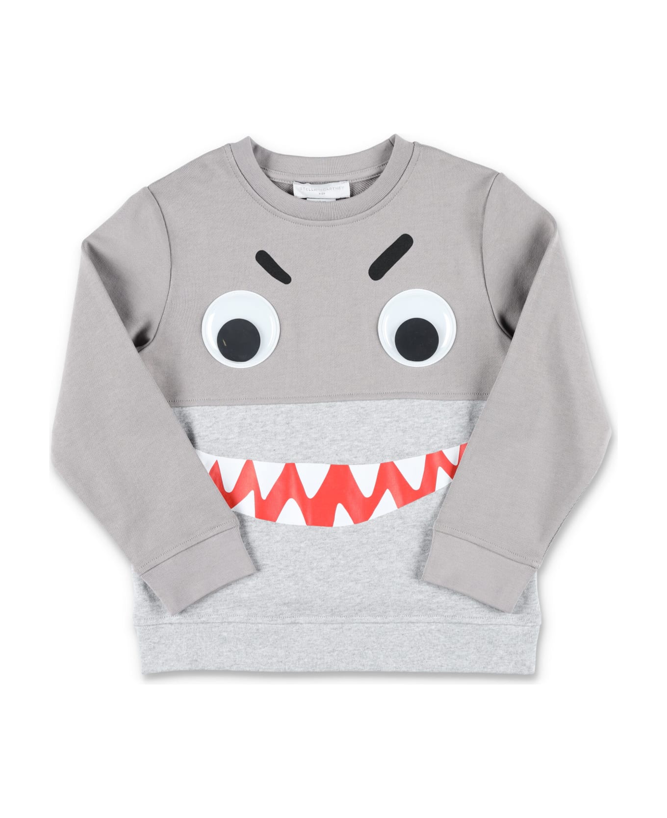 Stella McCartney Kids Shark Face Colourblock Sweatshirt - GREY