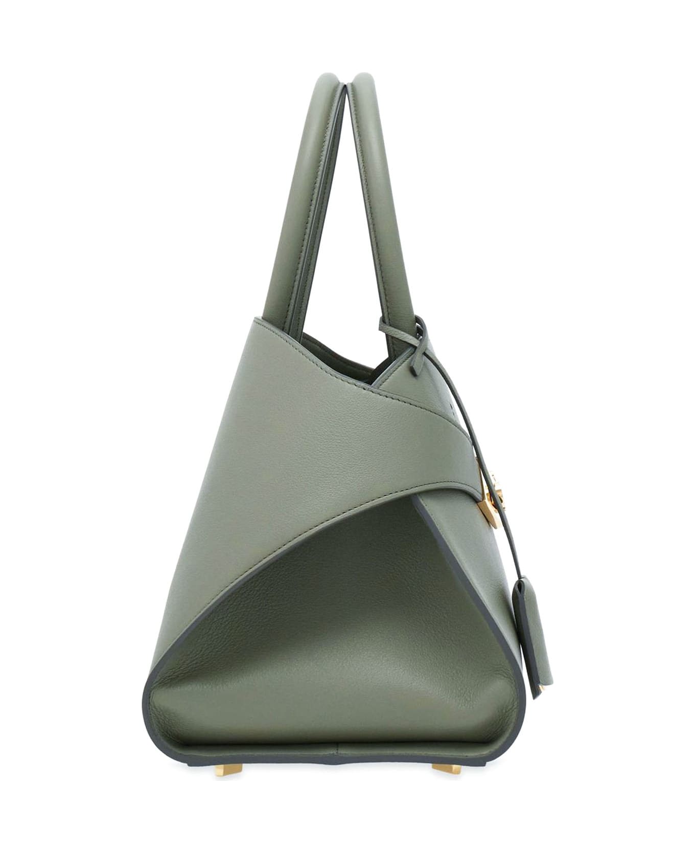 Ferragamo Ash Grey Small Hug Leather Tote Bag - Grey