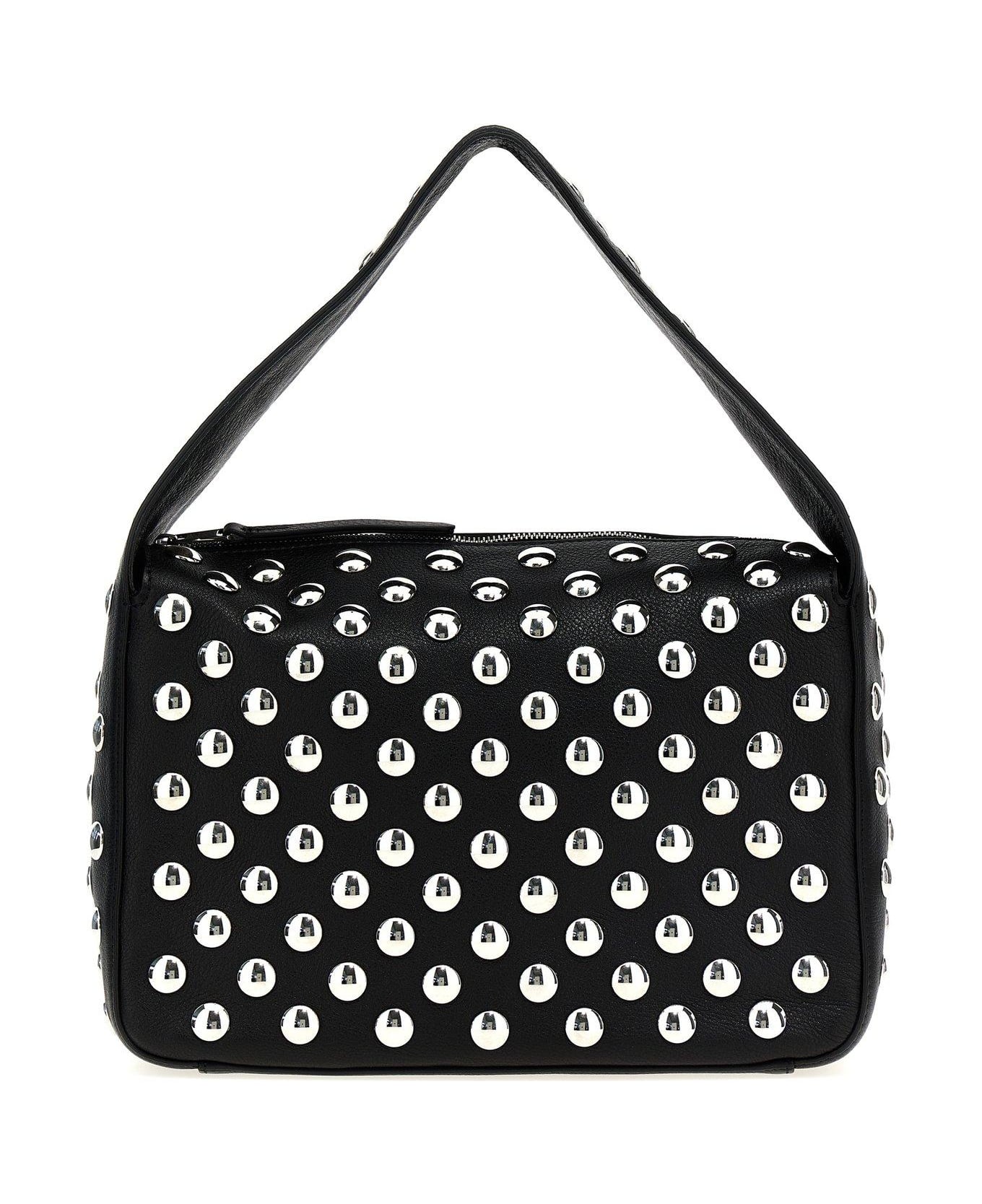 Khaite Elena Stud Embellished Shoulder Bag - Black