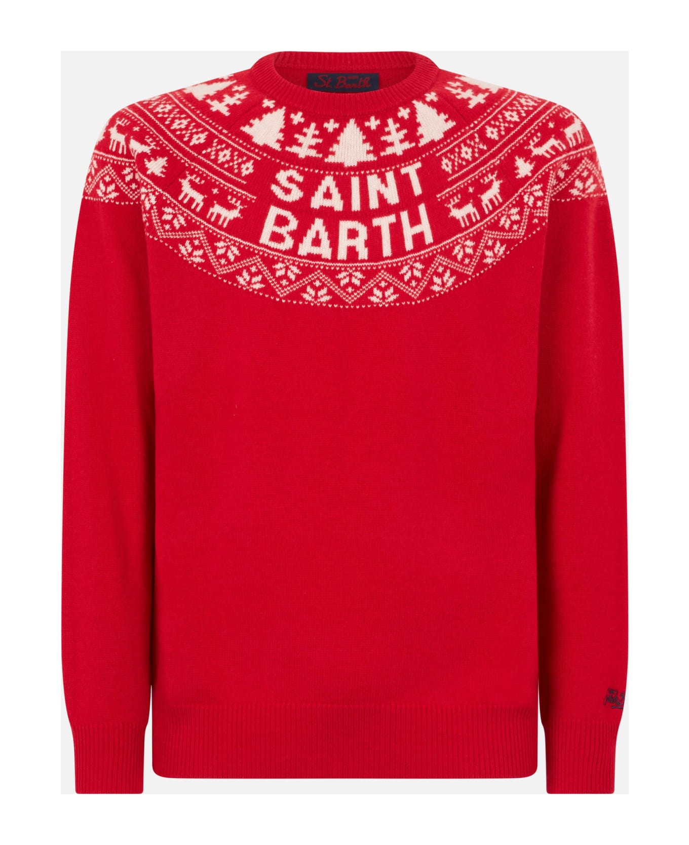 MC2 Saint Barth Norwegian Style Man Red Sweater - RED