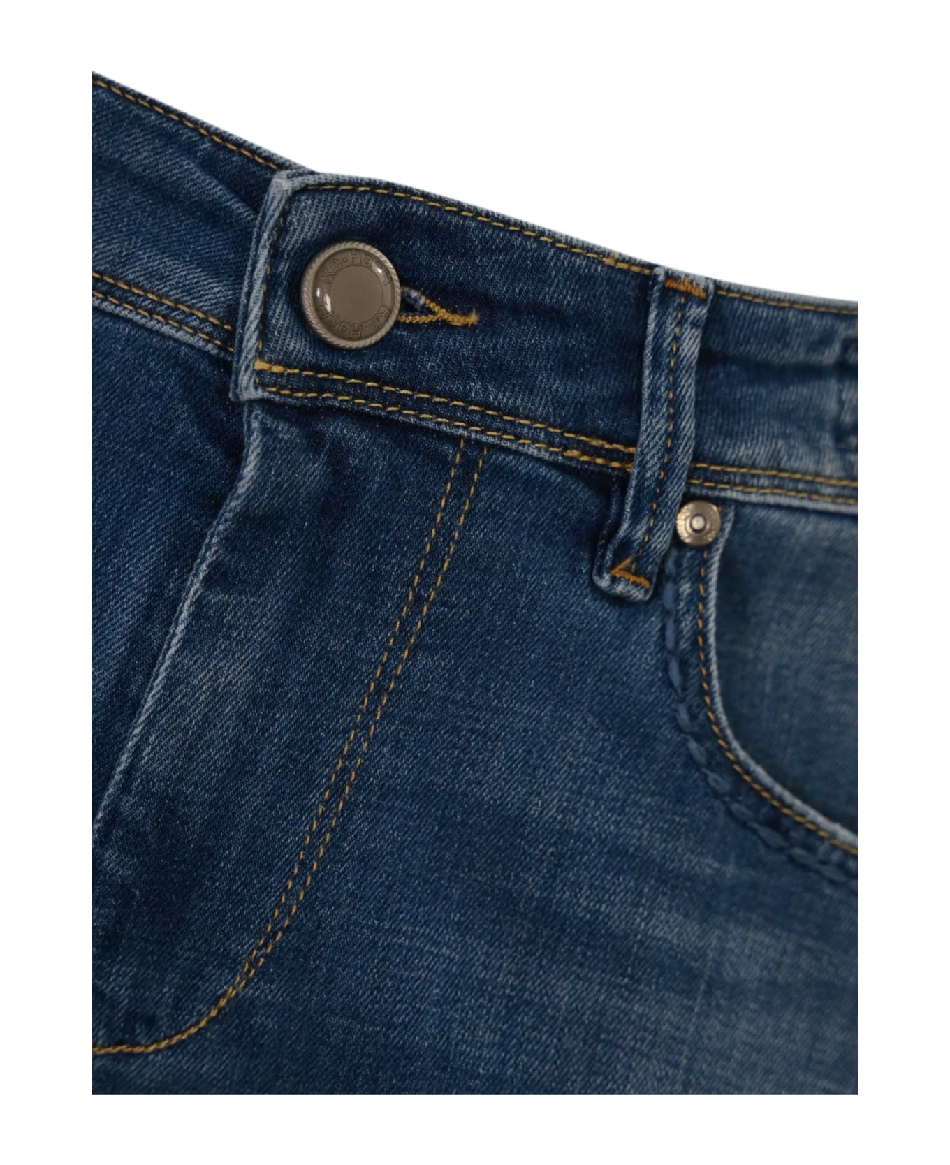 Re-HasH Rubens-z Jeans In Stretch Denim - Blue