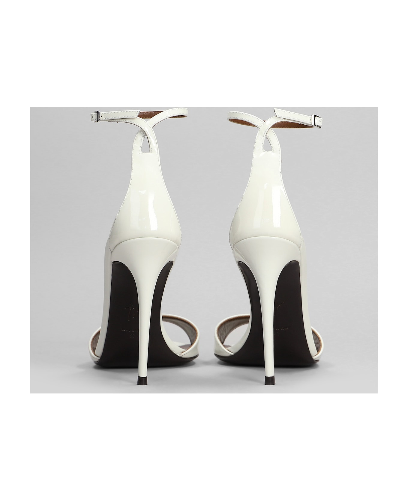 Giuseppe Zanotti Intriigo Strap 105 Sandals In White Leather - white