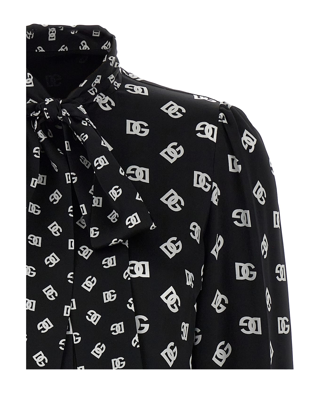 Dolce & Gabbana Silk Shirt - White/Black