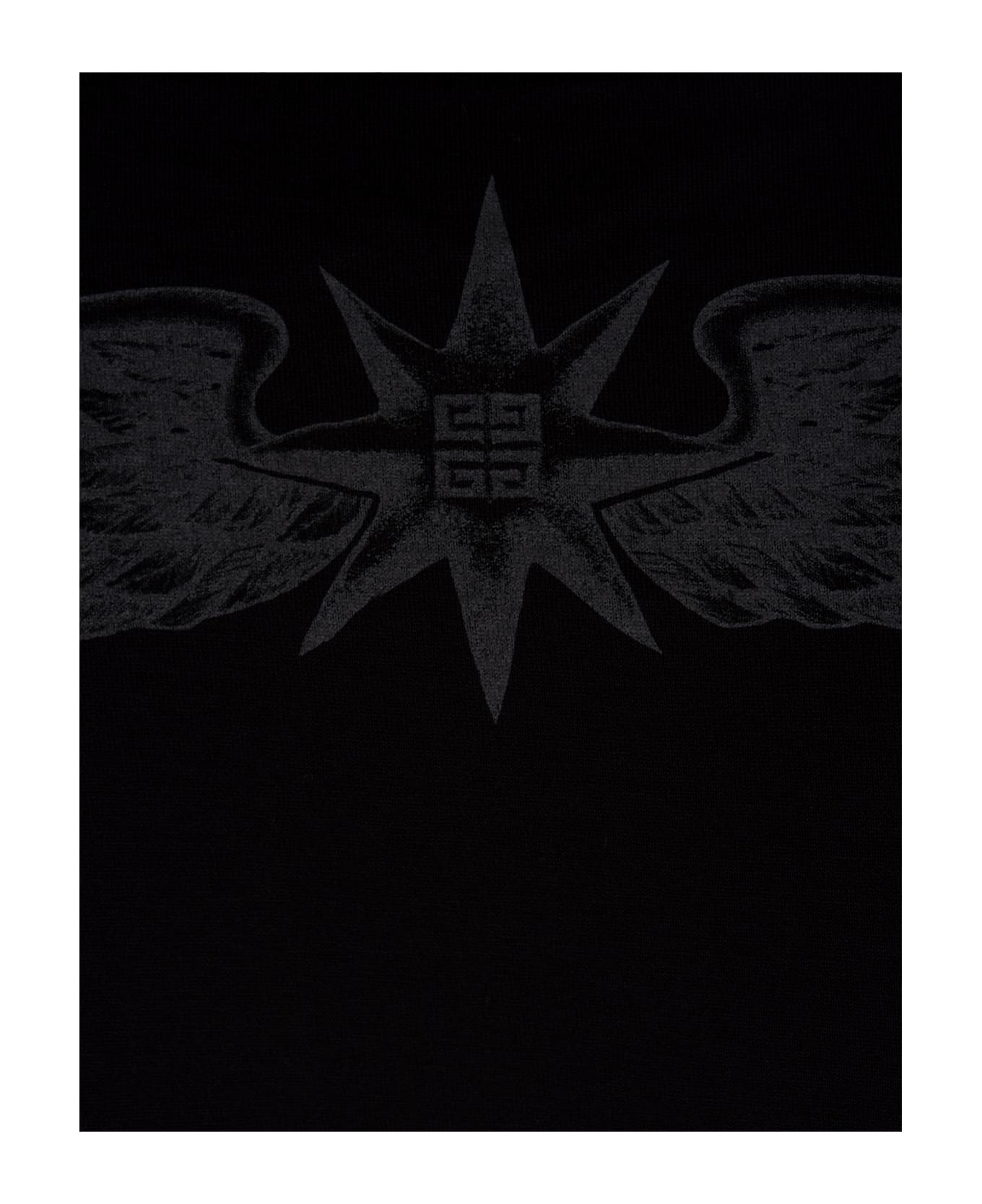 Givenchy Wings T-shirt In Black Cotton - Black