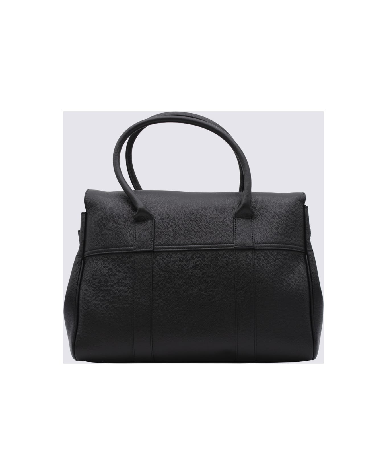 Mulberry Black Leather Bayswater Tote Bag - Black-Brass