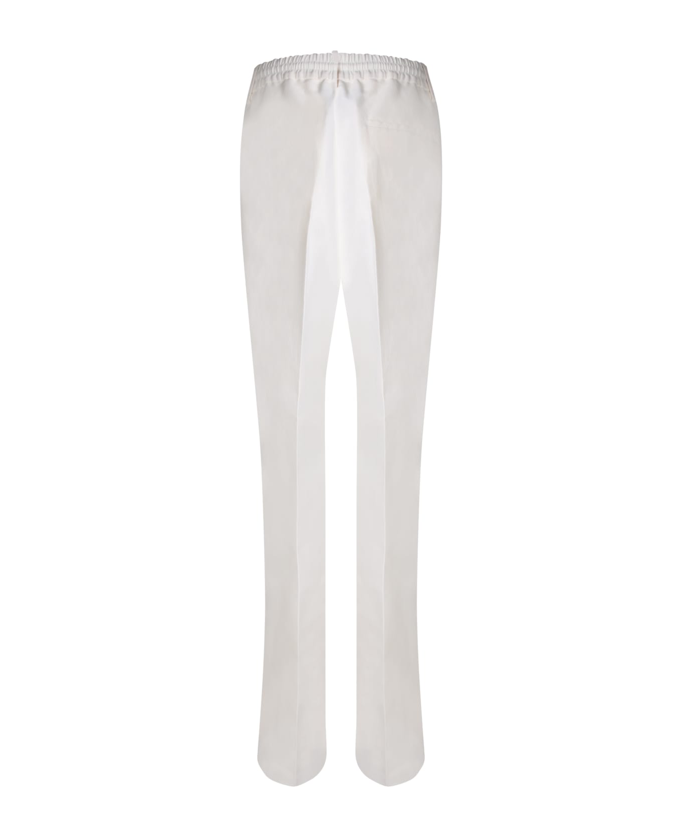 Burberry White Casual Trousers - White