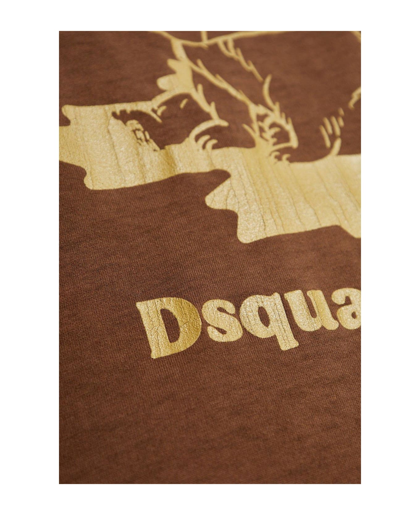 Dsquared2 Graphic Printed Crewneck T-shirt - Brown