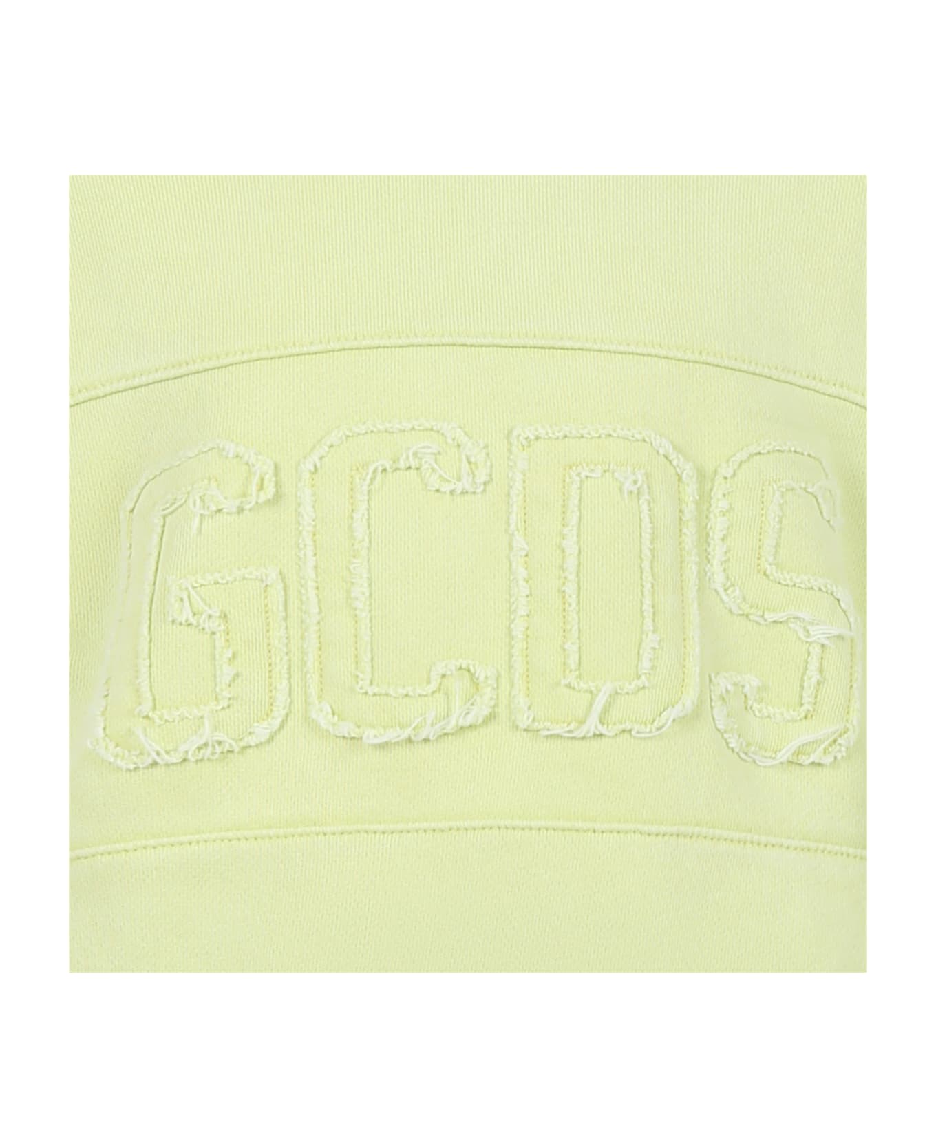 GCDS Mini Yellow Sweatshirt For Kids With Logo - Yellow