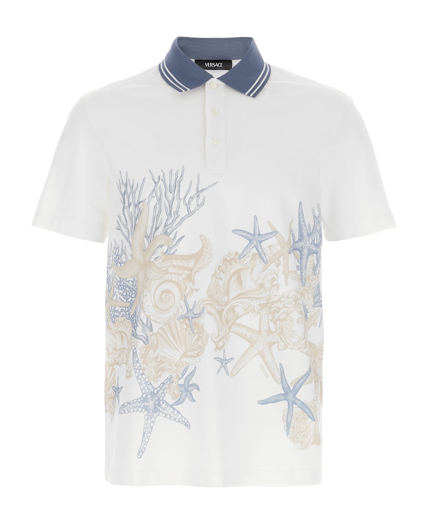 Versace 'barrocco Sea' Polo Shirt - Multicolor