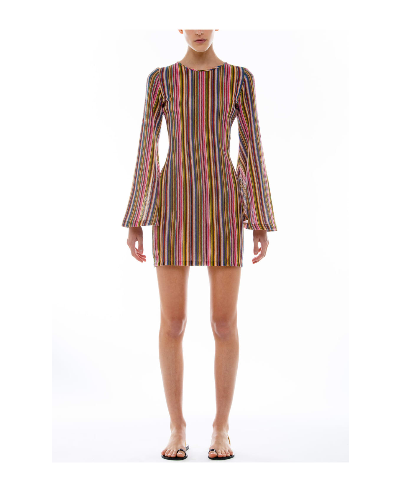 Amotea Courmayeur Dress Short In Multicolor Jersey - Multicolor