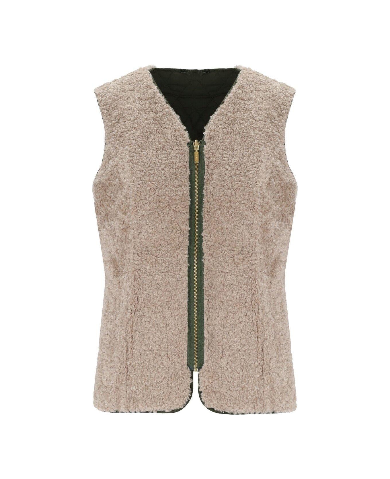 Barbour Reversible Quilted Zipped Gilet - Verde
