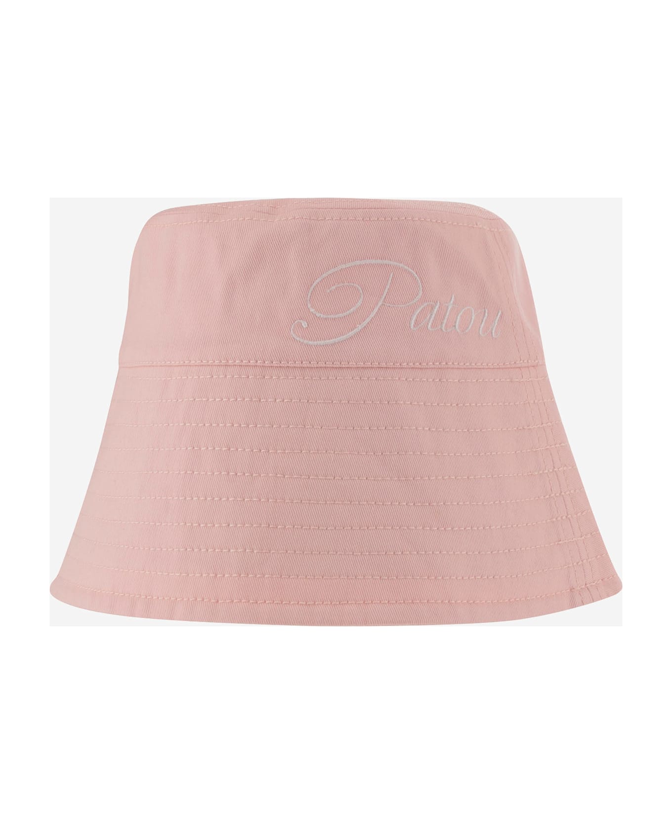 Patou Cotton Bucket Hat With Logo - Pink 帽子