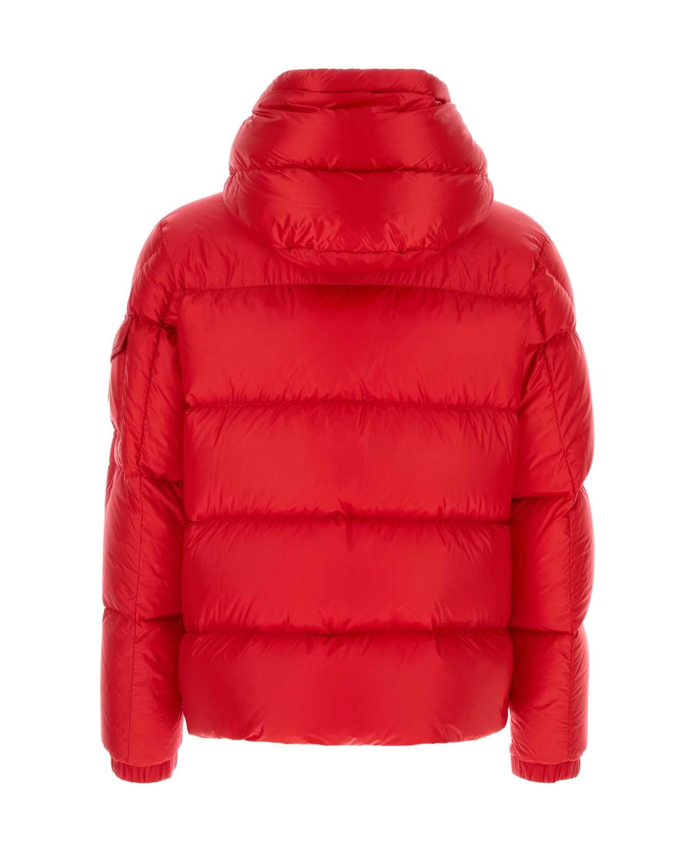 Moncler Red Nylon Couyere Down Jacket - 45R