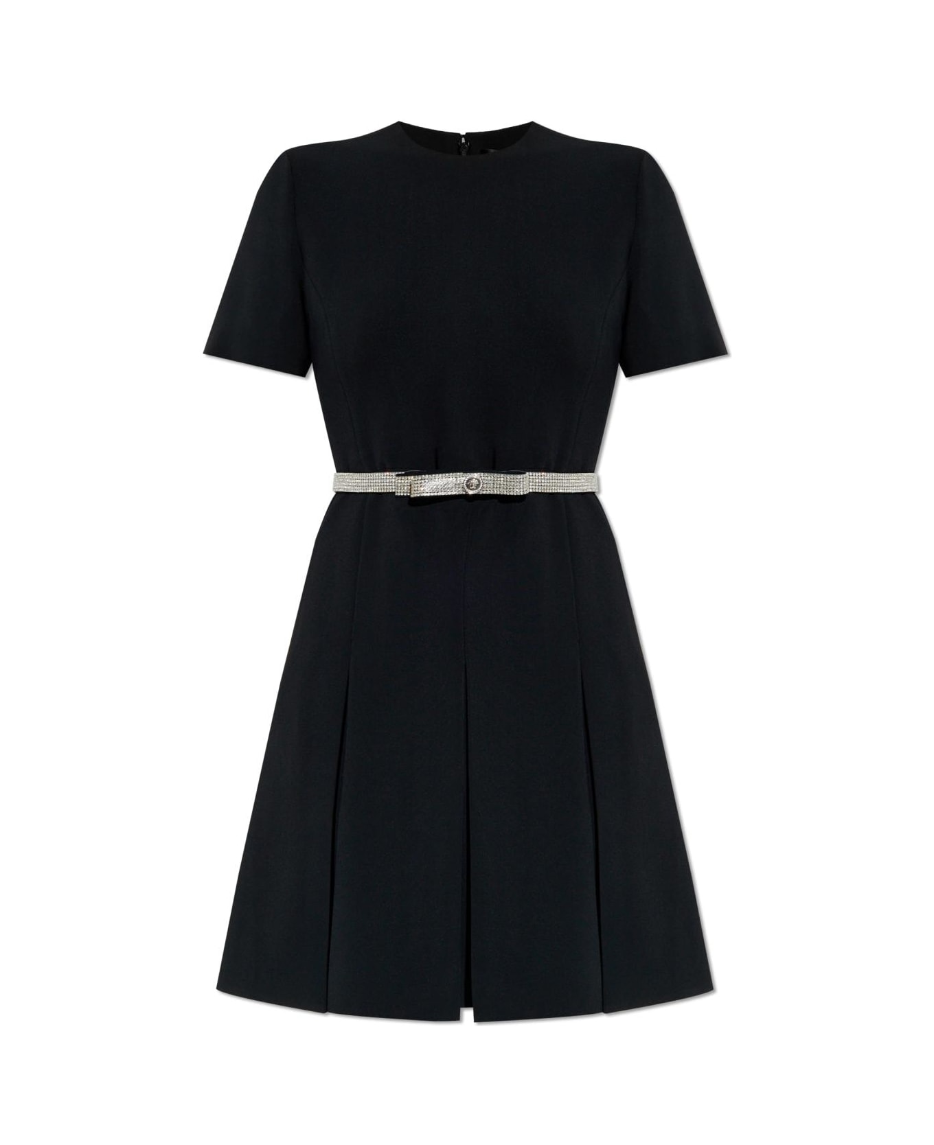 Versace Dress With A Waist Belt - Black