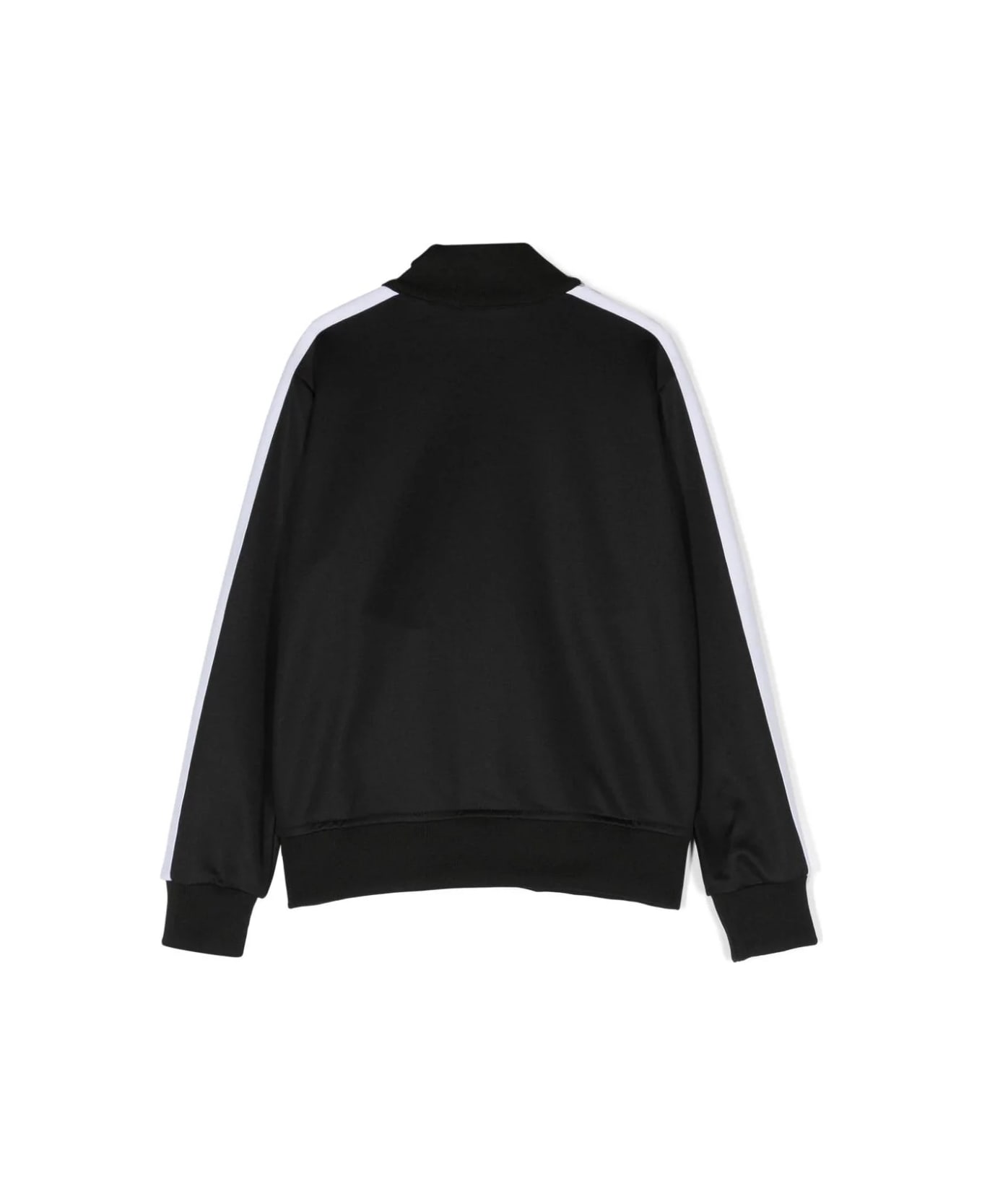Palm Angels Black Track Jacket With Zip And Logo - Black ニットウェア＆スウェットシャツ