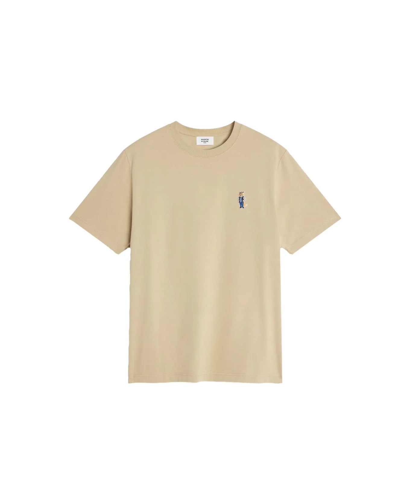Maison Kitsuné Dressed Fox Comfort Tee Shirt - Tan Beige