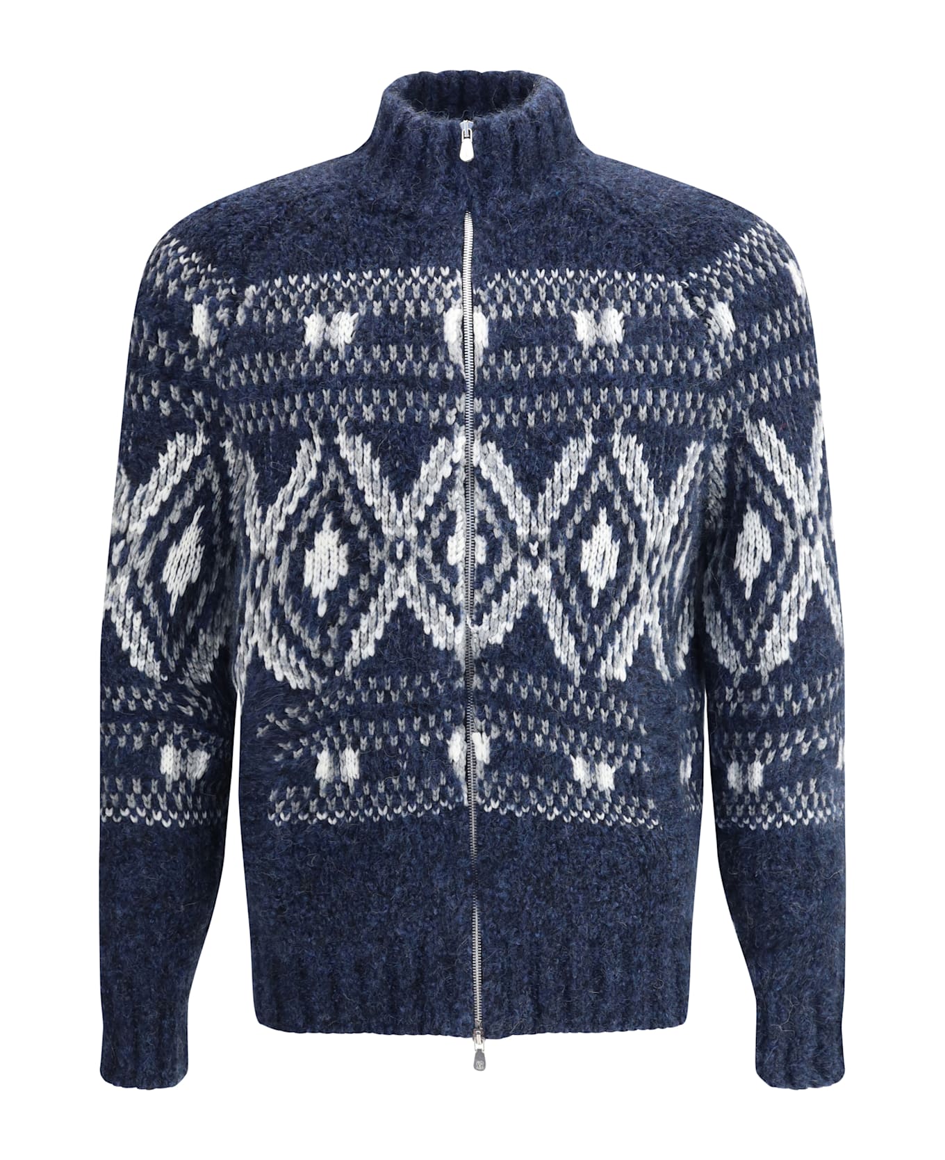 Brunello Cucinelli Knit Cardigan - BLUE/WHITE