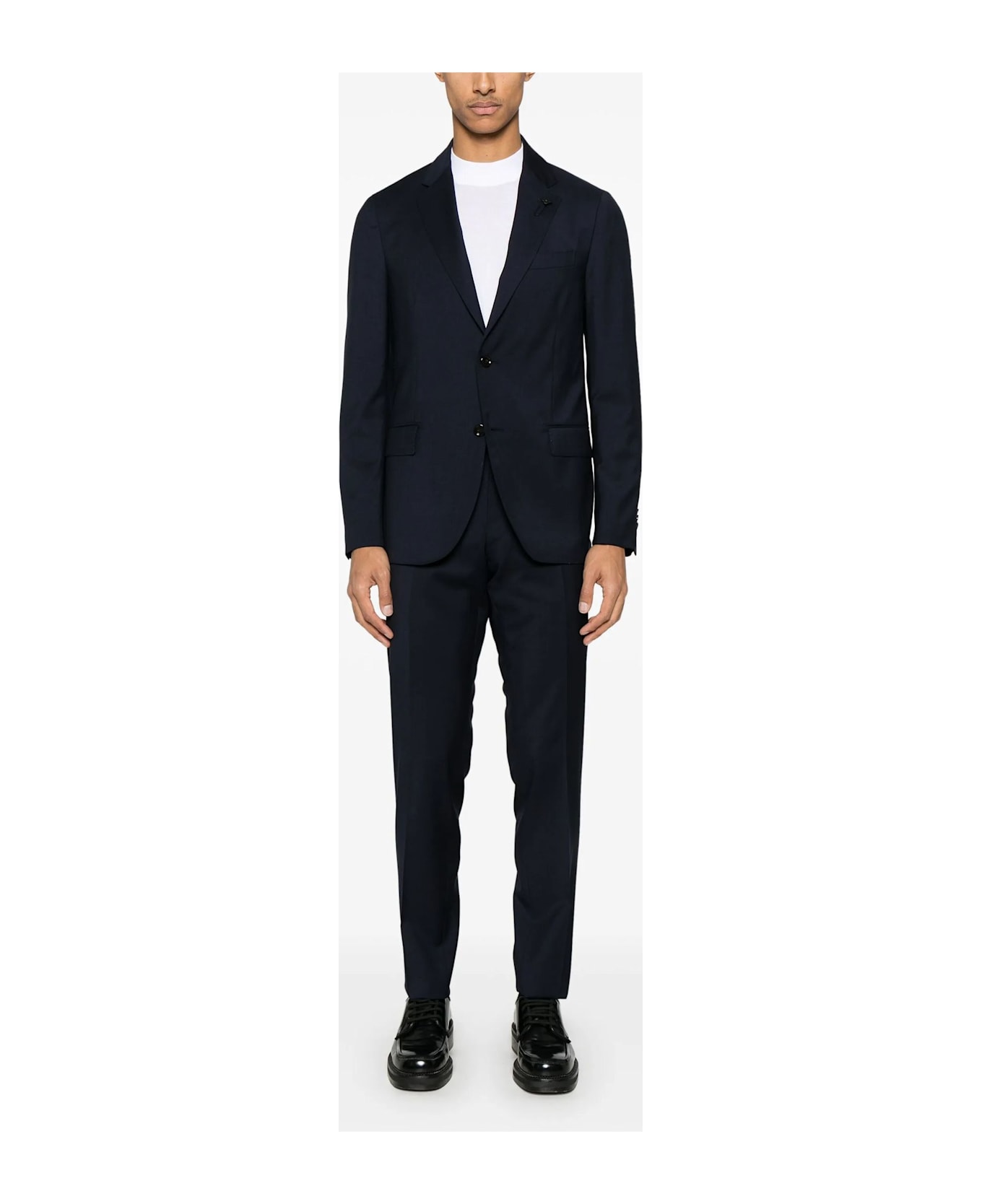 Lardini Prussian Blue Virgin Wool Suit - Blue