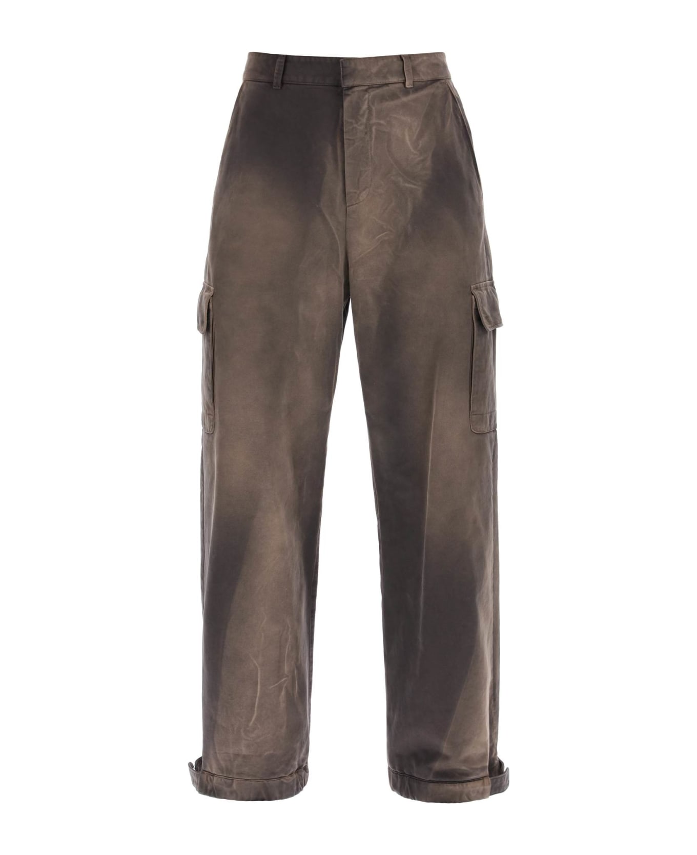 Off-White Washed-effect Cargo Pants - ANTHRACITE (Brown)
