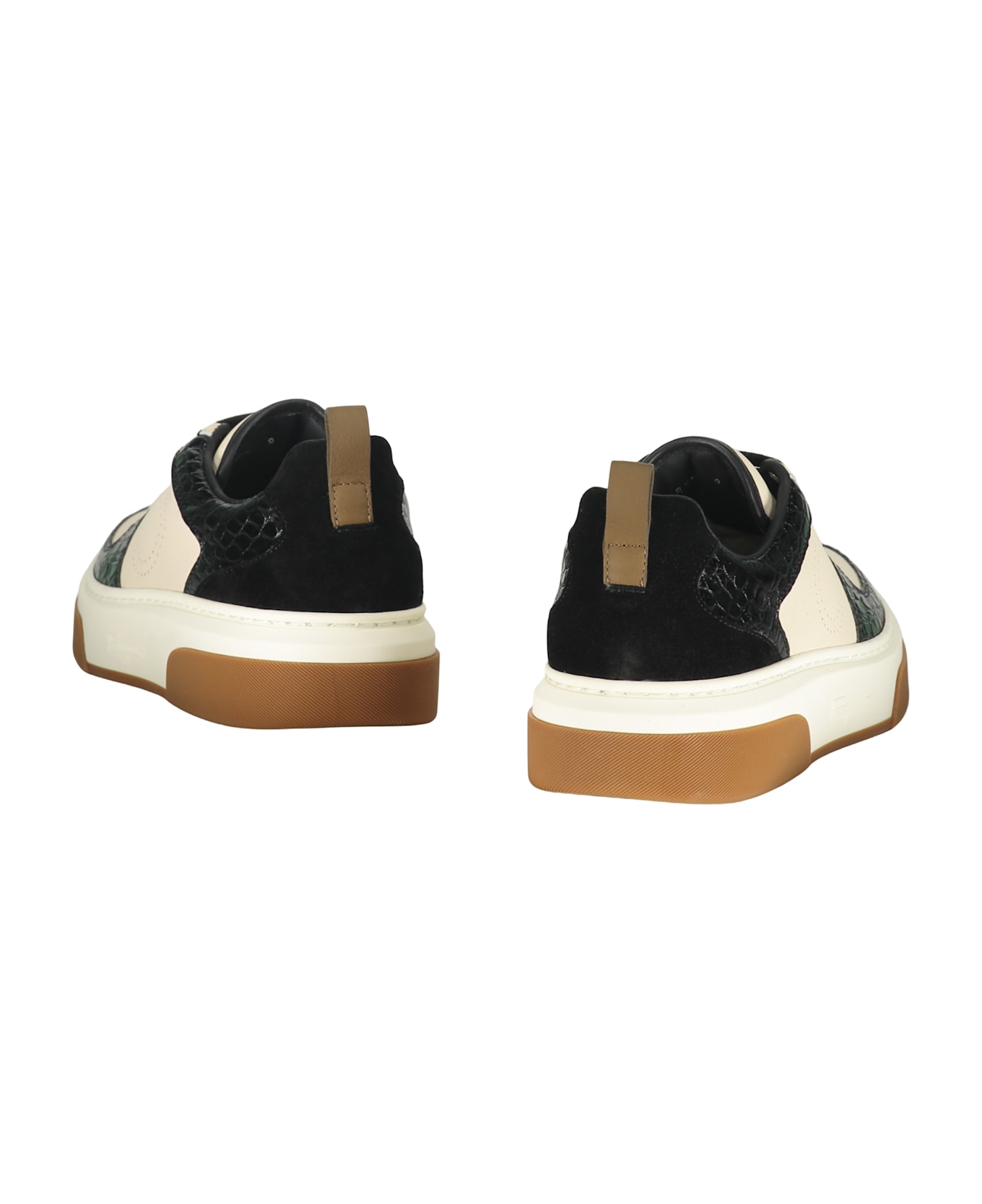 Ferragamo Leather Low-top Sneakers - Ivory