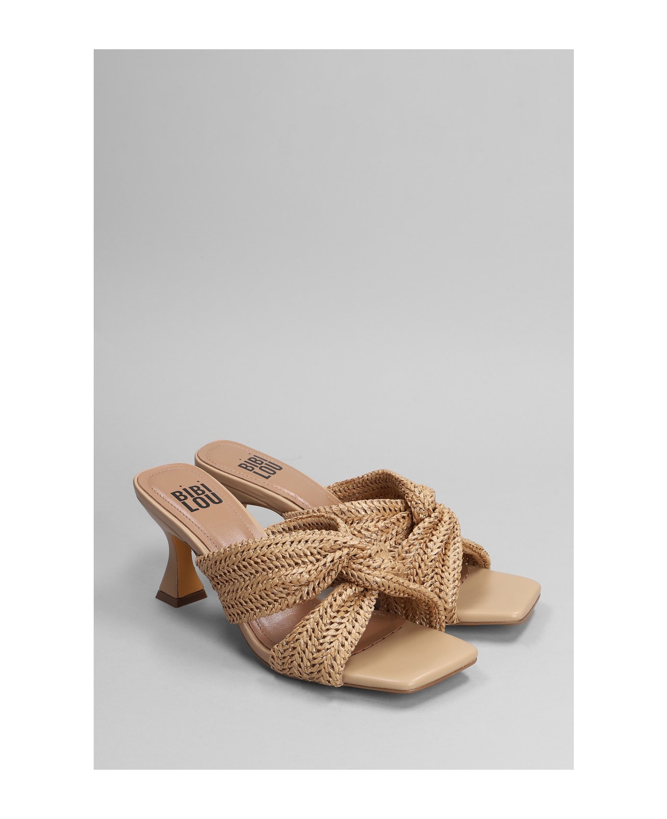 Bibi Lou Sandals In Leather Color Synthetic Fibers - leather color