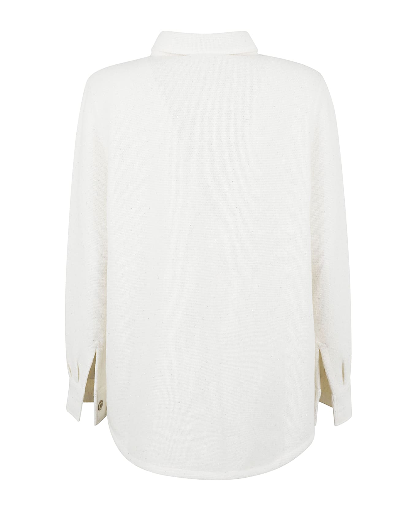 Bruno Manetti Buttoned Pocket Oversized Jacket - White