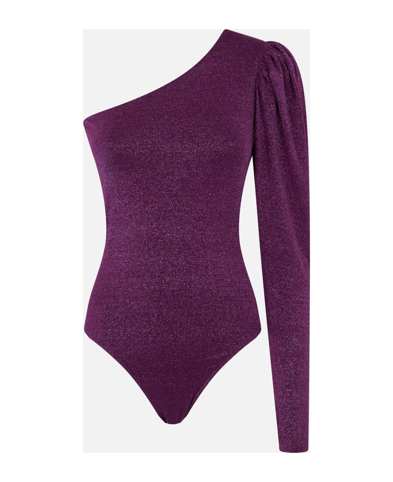 MC2 Saint Barth Knitted Glitter Purple One Shoulder Swimsuit / Bodywear - PURPLE