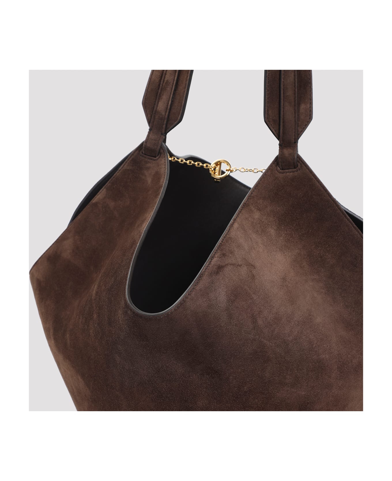 Khaite Lotus Small Tote - Dark Brown
