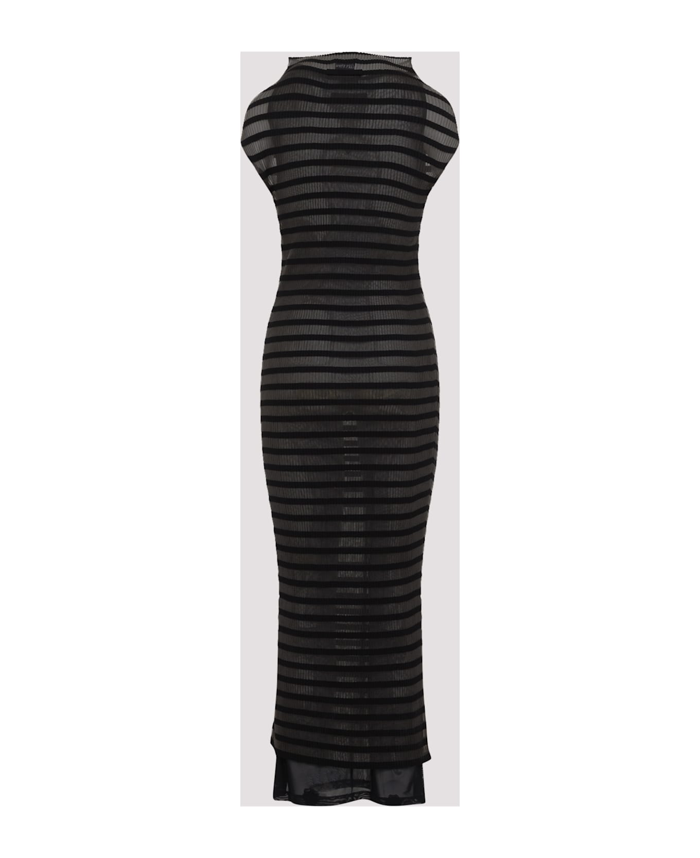 Jean Paul Gaultier Mariniere Stripes Long Dress - Black