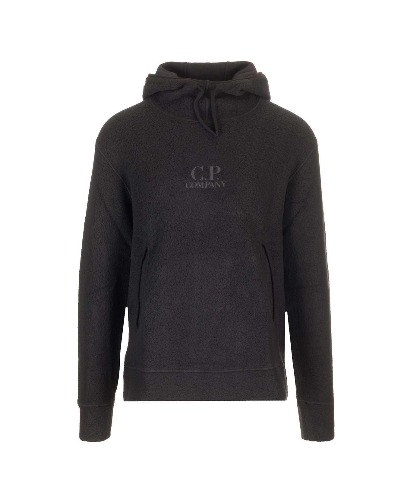 C.P. Company Polar Fleece Hooded Sweatshirt - Nero