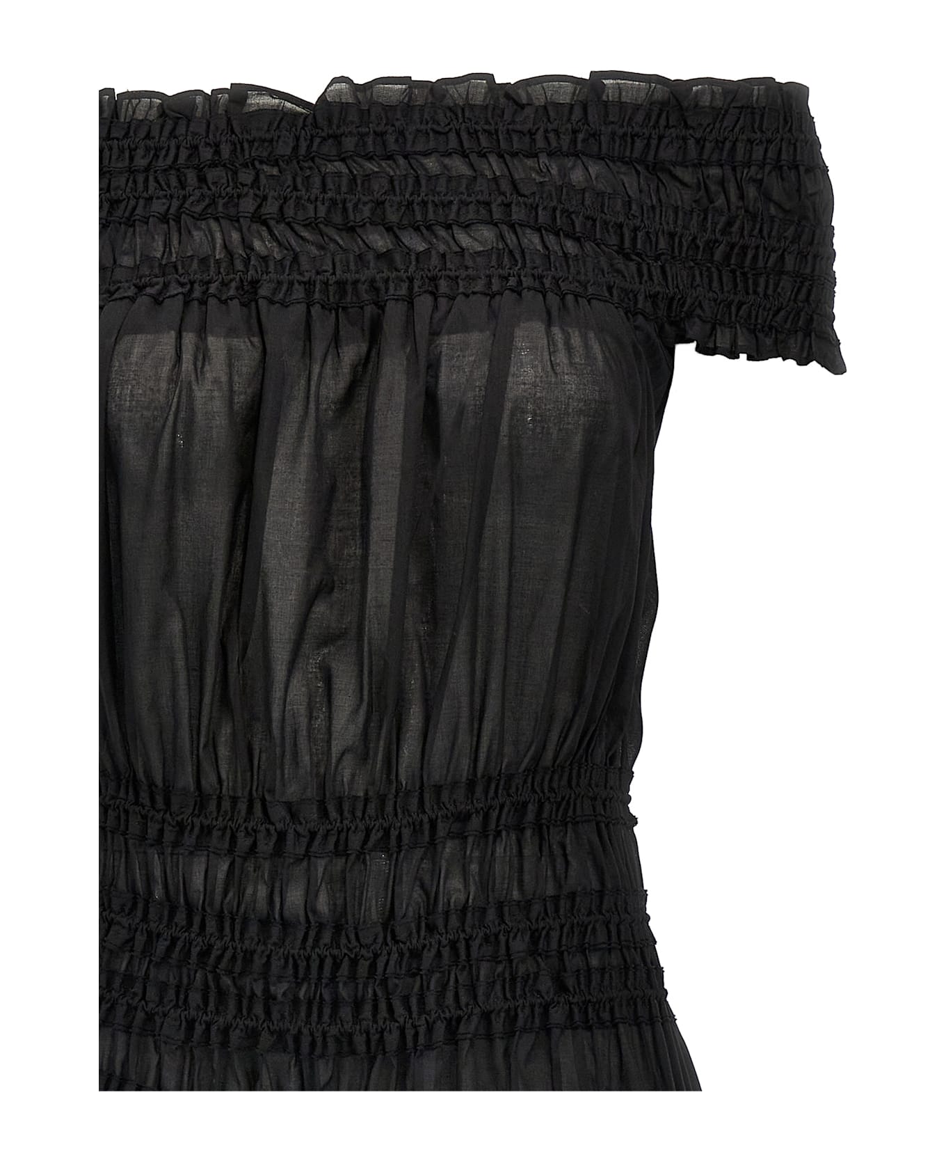 Tory Burch 
smocked Cotton
 Dress - Black  