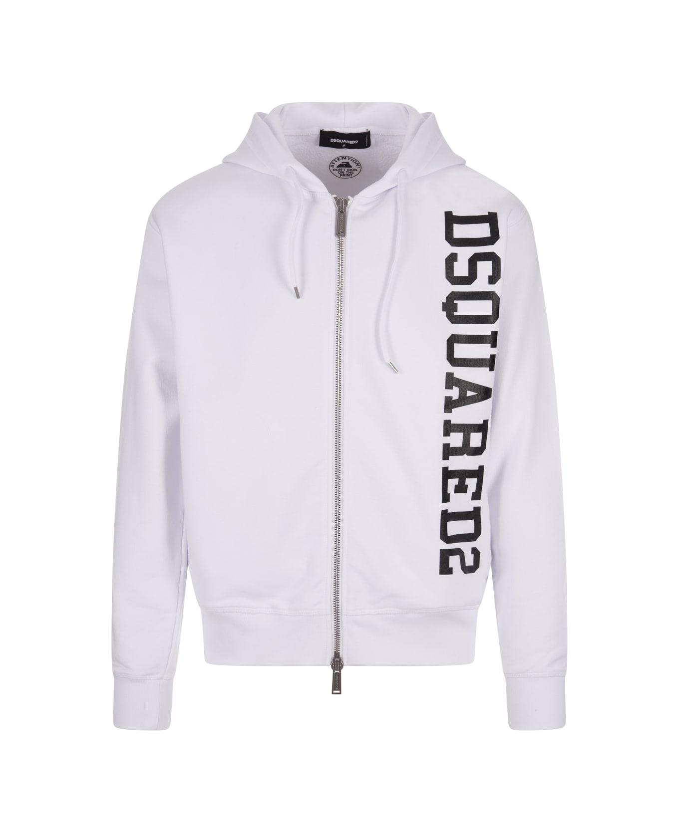 Dsquared2 White Dsquared2 Cool Fit Zip Hoodie - White