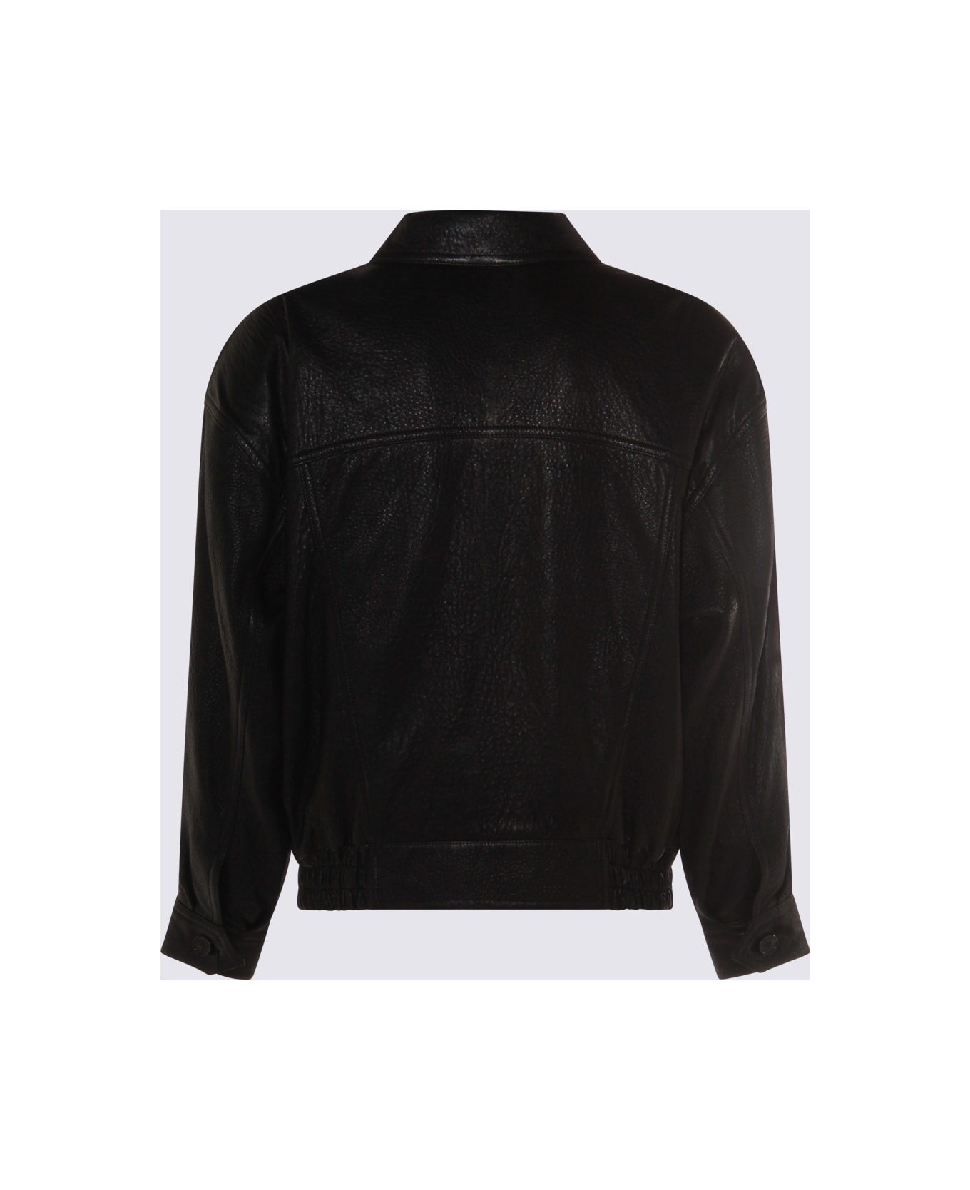 Saint Laurent Black Leather Jacket - Black