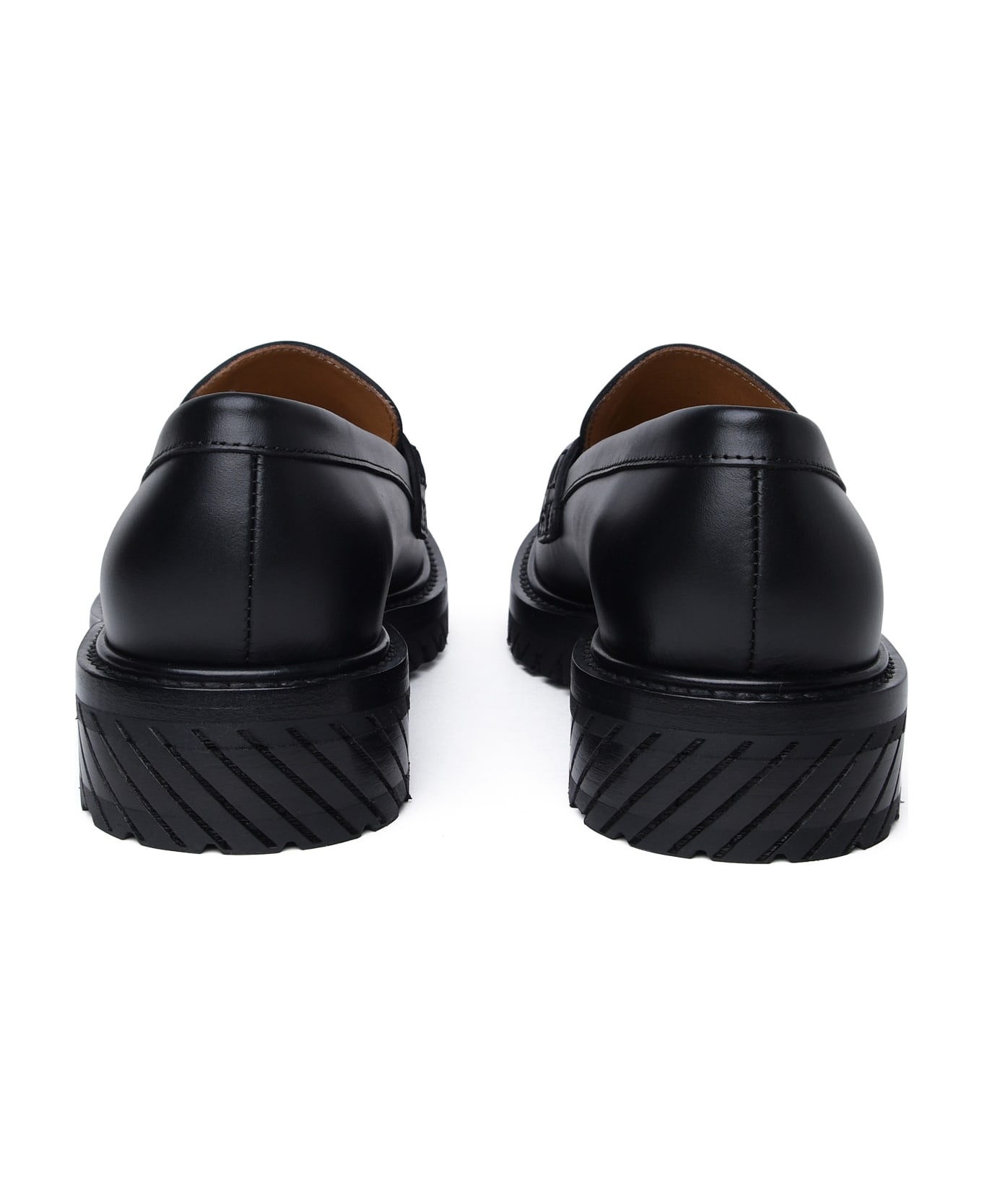 Off-White Leather Loafers - Black