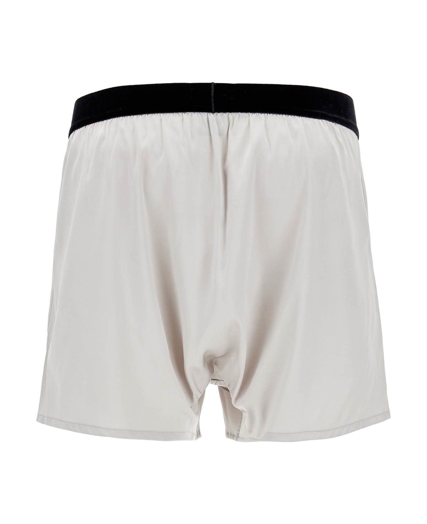 Tom Ford Silk Boxer Shorts - LIGHT GREY (Grey)