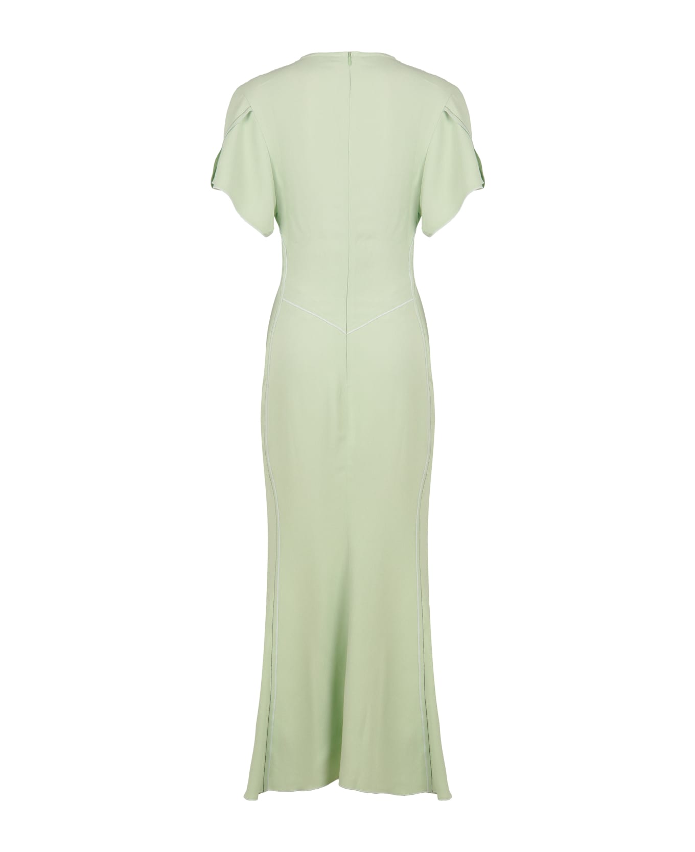 Victoria Beckham Midi Viscose Dress - green ワンピース＆ドレス