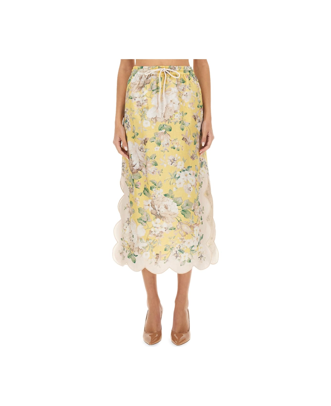 Zimmermann Linen Skirt - YELLOW