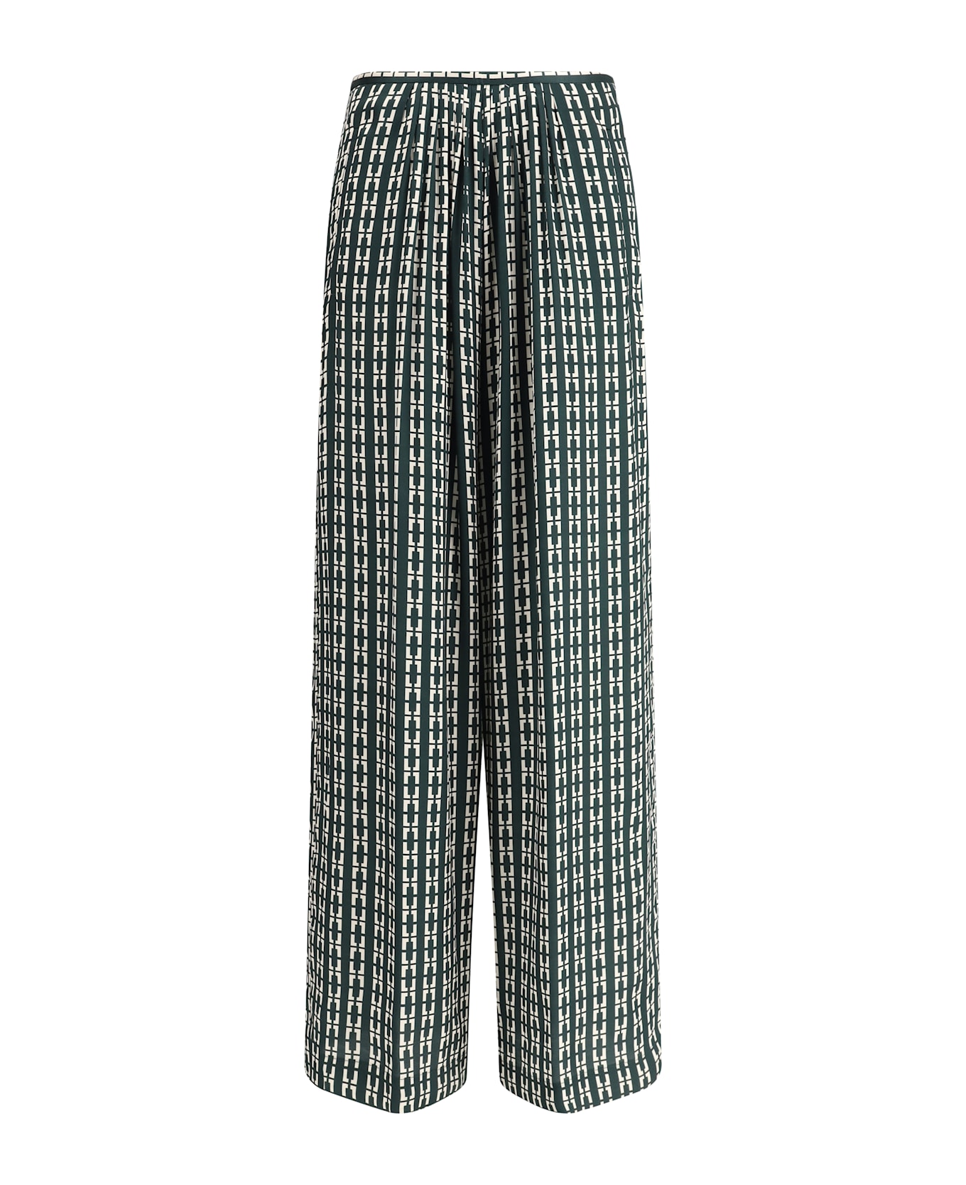 Forte_Forte Geometric Print Pants - Green
