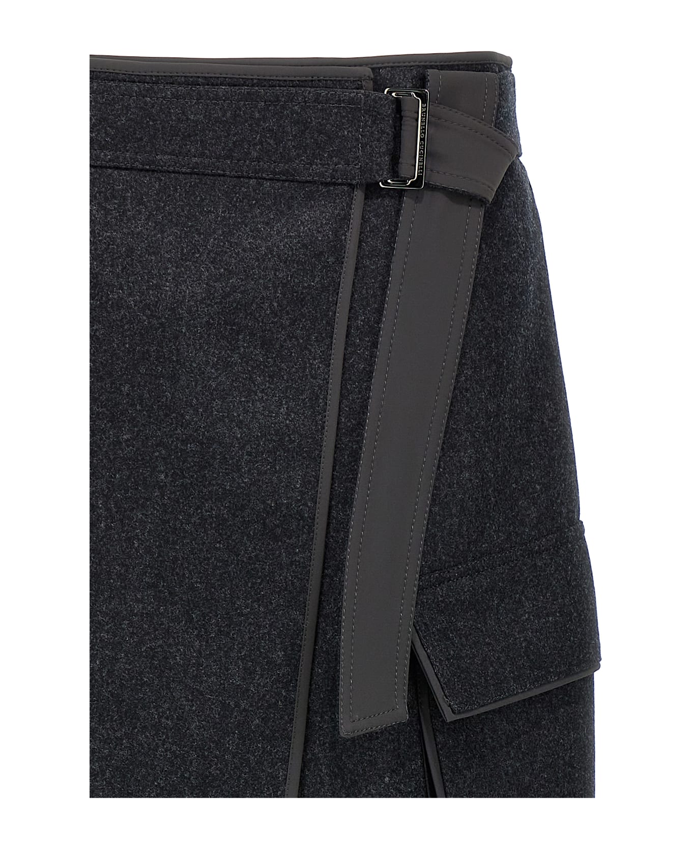 Brunello Cucinelli Wrap Skirt - Gray