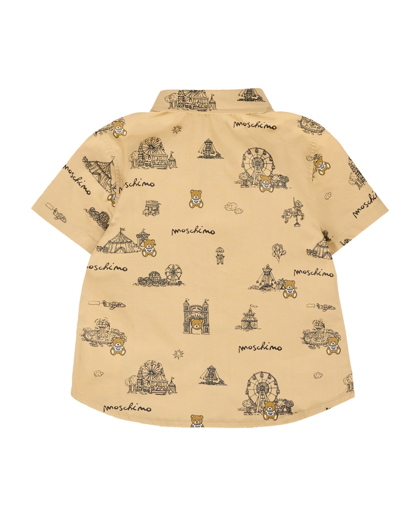 Moschino Beige Shirt For Baby Boy With Teddy Bear - Beige