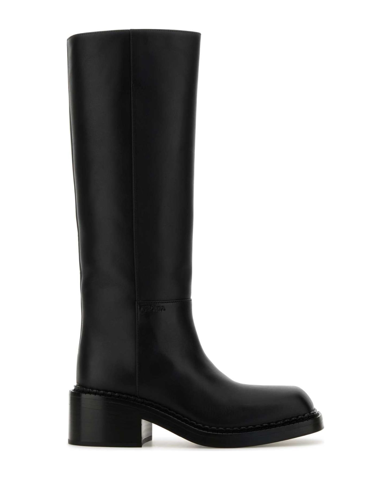 Prada Black Leather Boots - NERO